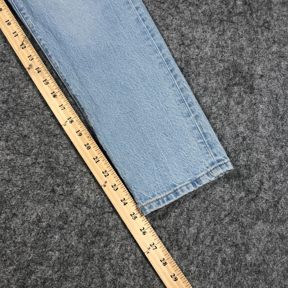 Levi's 501 Premium Jeans Womens 25x26 Light Wash High Rise Straight Big E - Picture 12 of 16